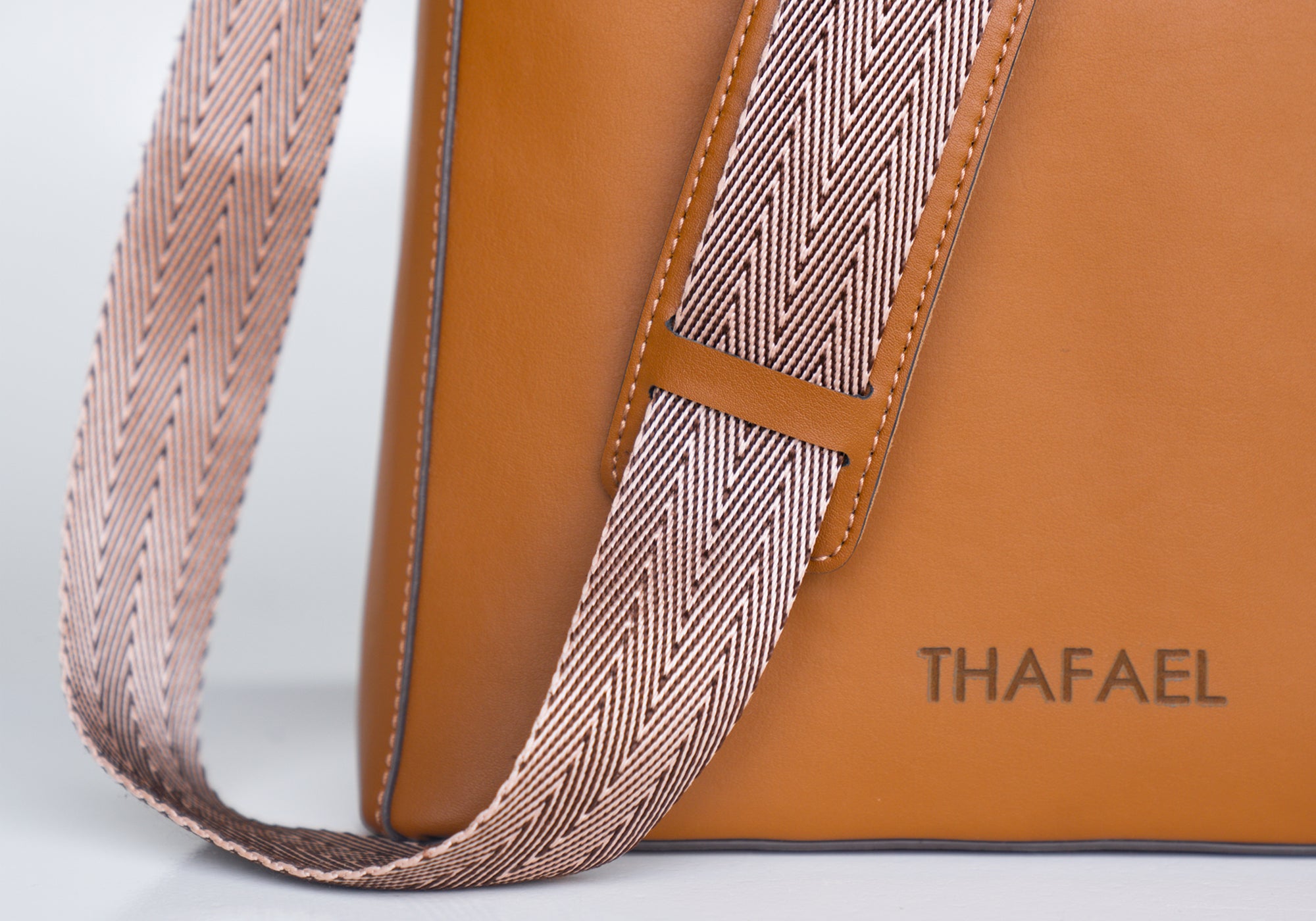 Modern crossbody travel purse made of high quality vegan leather