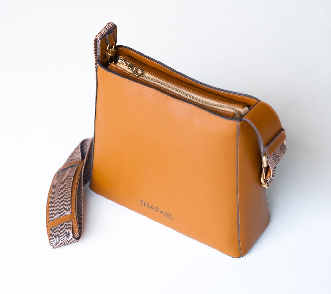 Thafael Crossbody Travel Bag – Anti - Theft, Sleek, Vegan Cactus Leather (Limited Edition) - Thafael