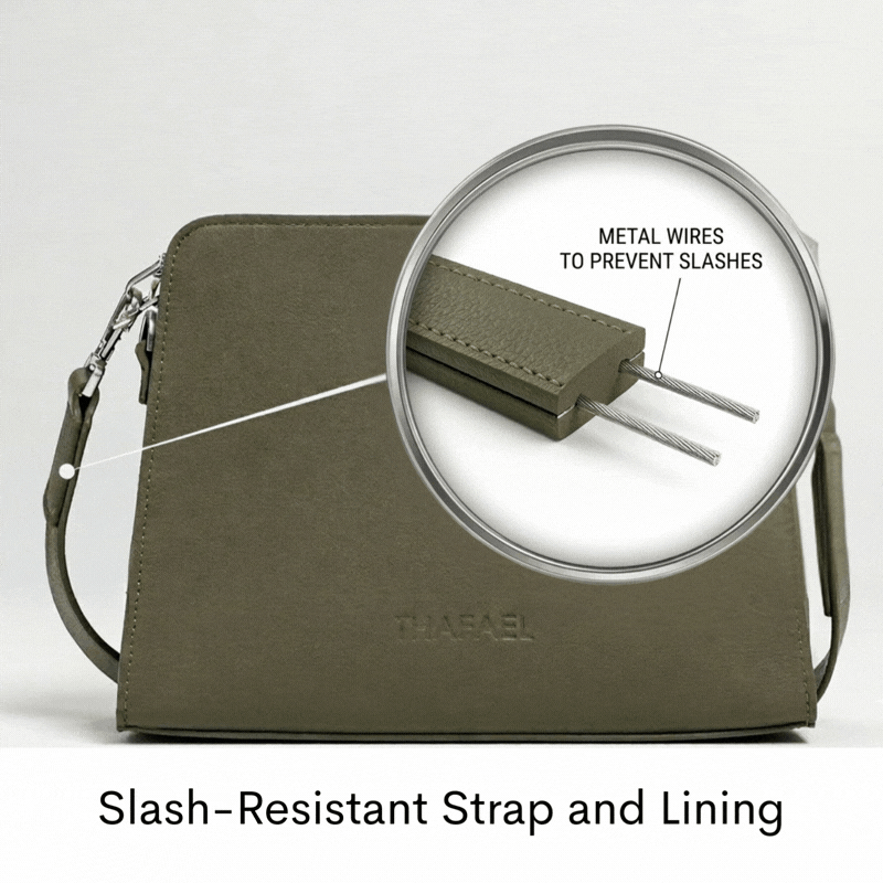Anti-theft Crossbody Bag - La Trotteuse